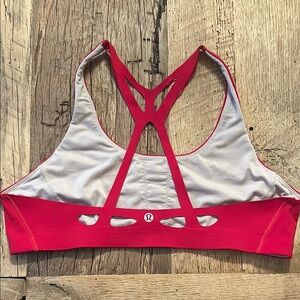 lululemon athletica Pink and Gray Sports Bra